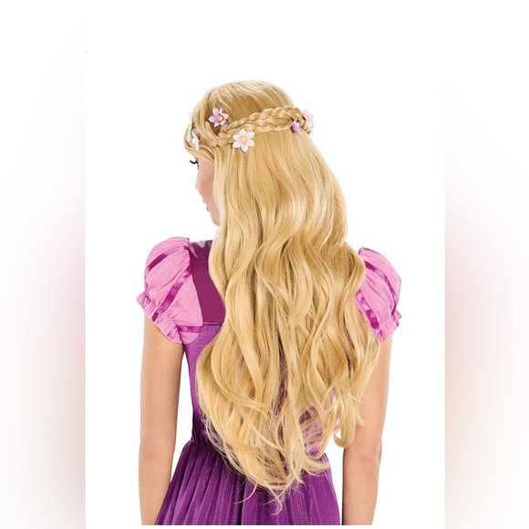 Spirit Halloween Rapunzel wig with flowers Disney Princess wig brand new main image 8